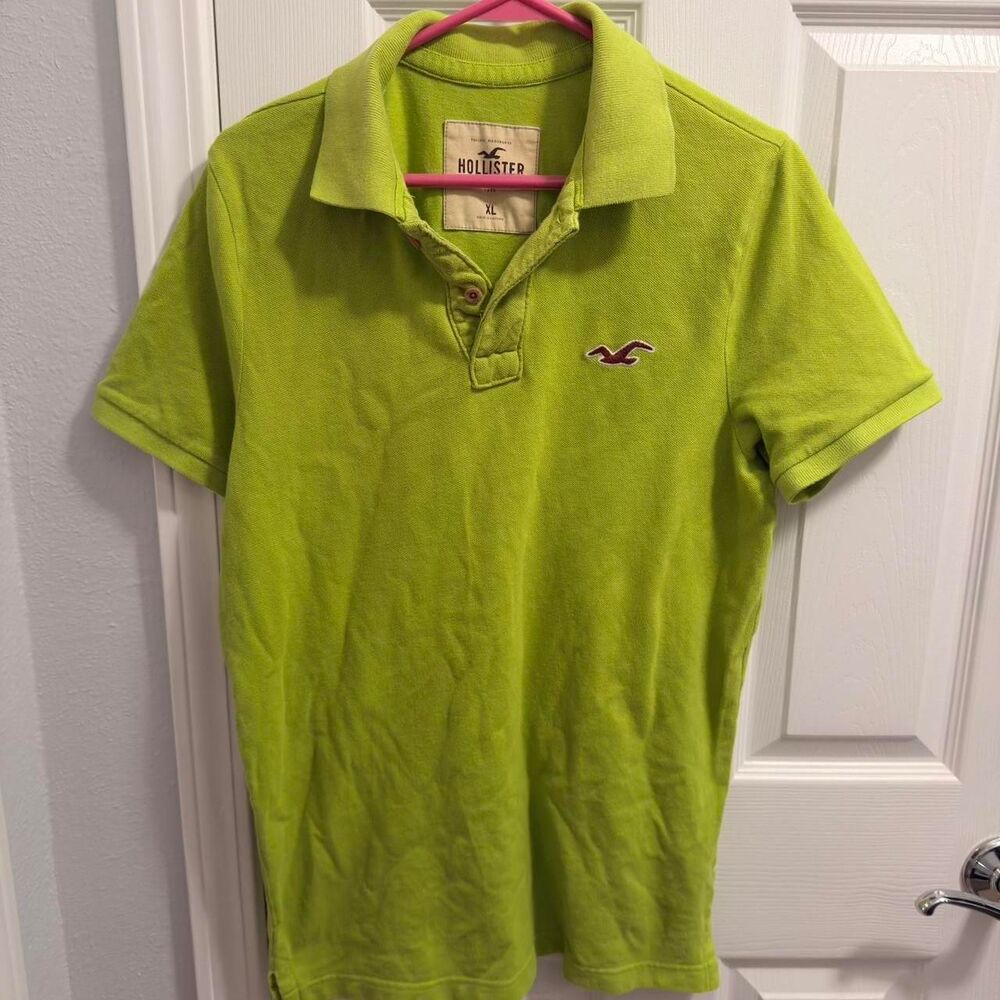 Hollister-co Men's Green Polo-shirts